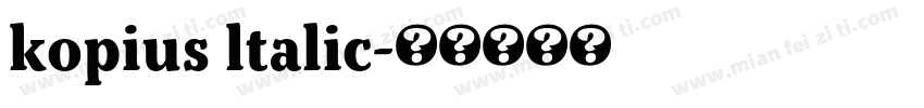 kopius ltalic字体转换